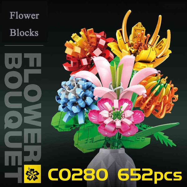 bouquet building blocks home decoration plant bonsai romantic flower build model assembling bricks girl toy set holiday gift aa220317
bouquet building blocks home decoration plant bonsai romantic flower build model assembling bricks girl toy set holiday gift aa220317
