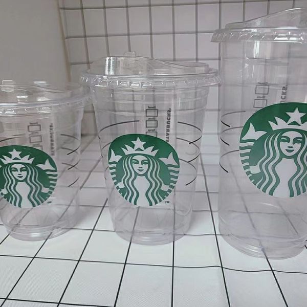 disposable diy starbucks mugs 355ml/473ml/591ml plastic cups reusable doublelayer transparent coffee flat straw column cover bdian cup milk
disposable diy starbucks mugs 355ml/473ml/591ml plastic cups reusable doublelayer transparent coffee flat straw column cover bdian cup milk