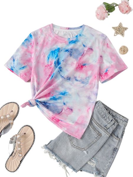 tie dye print tee g6io#, White
tie dye print tee g6io#, White