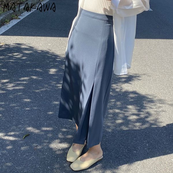 front slit solid color long woman skirts spring and summer pleated straight skirt aline mujer faldas 210506, Black
front slit solid color long woman skirts spring and summer pleated straight skirt aline mujer faldas 210506, Black