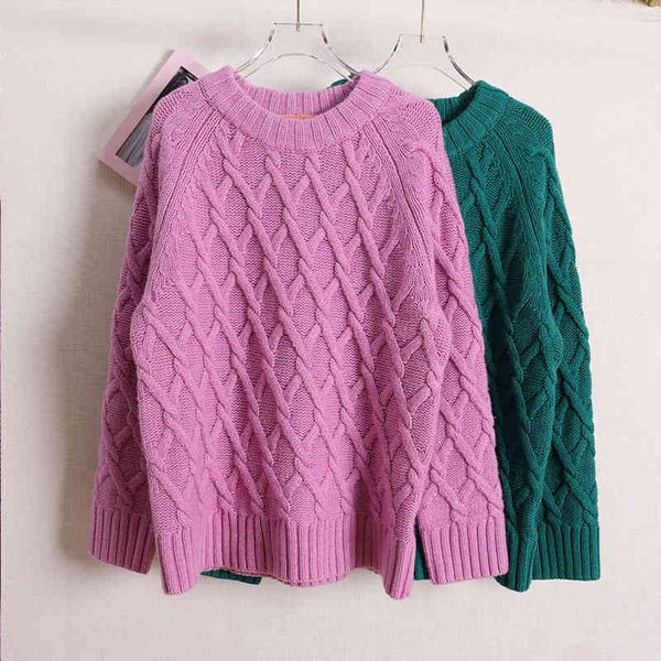 women's knits & tees 21 autumn and winter loose lazy wind round neck long sleeve solid color twisted knitting pullover wool sweater wom, White
women's knits & tees 21 autumn and winter loose lazy wind round neck long sleeve solid color twisted knitting pullover wool sweater wom, White