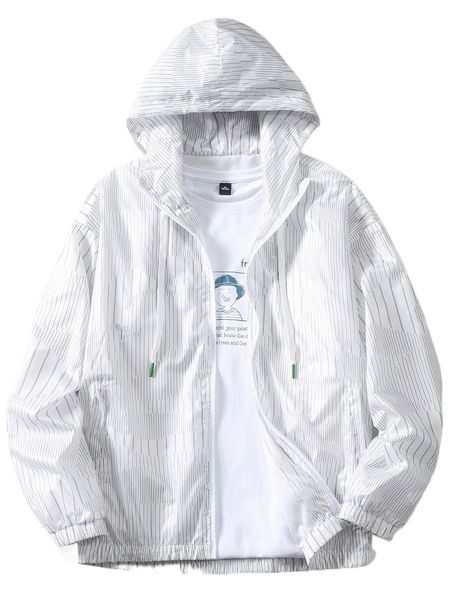 men 1pc zip up drawstring hooded jacket l4xu#, Black;brown
men 1pc zip up drawstring hooded jacket l4xu#, Black;brown