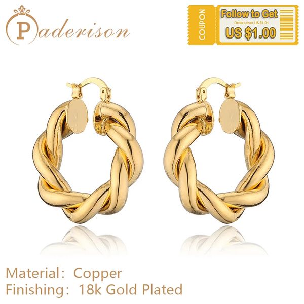 vintage 18k gold plated golden big circle hoop earrings for women fashion retro exaggerated geometric twisted copper 220716, Golden;silver
vintage 18k gold plated golden big circle hoop earrings for women fashion retro exaggerated geometric twisted copper 220716, Golden;silver
