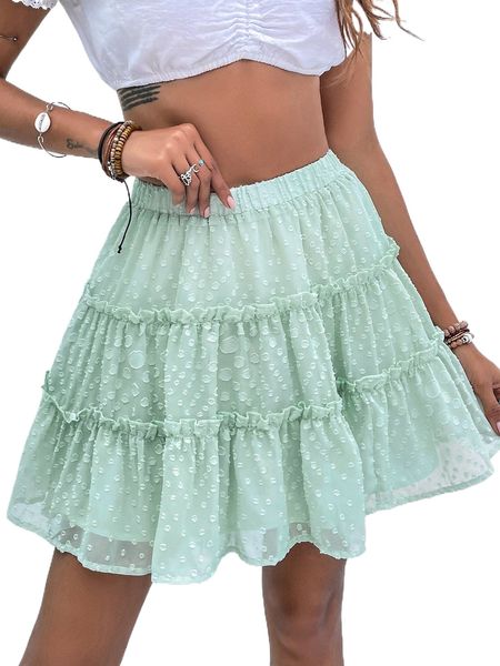 solid frill trim skirt p1vz#, Black
solid frill trim skirt p1vz#, Black