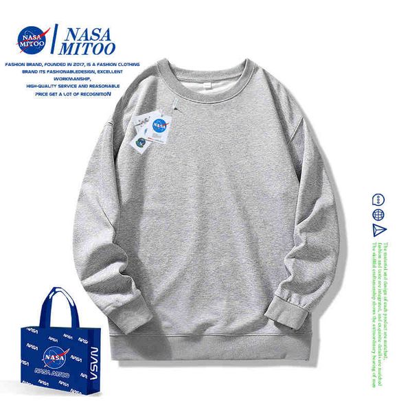 fashion brand nasa co bred sweater men's women's spring autumn loose casual pure cotton long sleeve t-shirt, Black
fashion brand nasa co bred sweater men's women's spring autumn loose casual pure cotton long sleeve t-shirt, Black