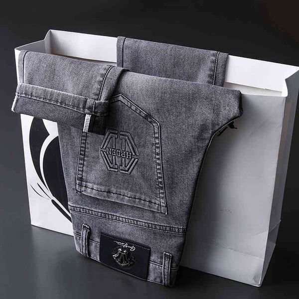 smoke grey summer new thin jeans men's european print fashion trend versatile elastic slim straight pants, Blue
smoke grey summer new thin jeans men's european print fashion trend versatile elastic slim straight pants, Blue