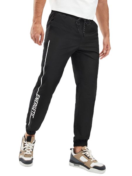 men letter graphic drawstring waist patch detail pants 00zo#, Black
men letter graphic drawstring waist patch detail pants 00zo#, Black
