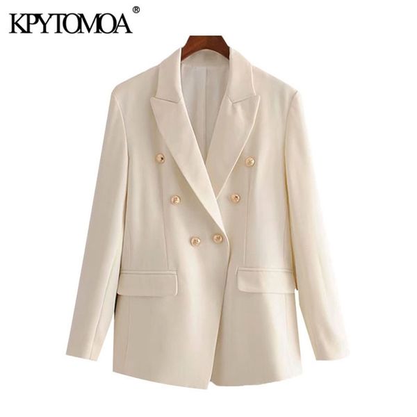 kpytomoa women 2020 fashion with metal buttons office wear blazers coat vintage long sleeve pockets female outerwear chic lj201021, White;black
kpytomoa women 2020 fashion with metal buttons office wear blazers coat vintage long sleeve pockets female outerwear chic lj201021, White;black