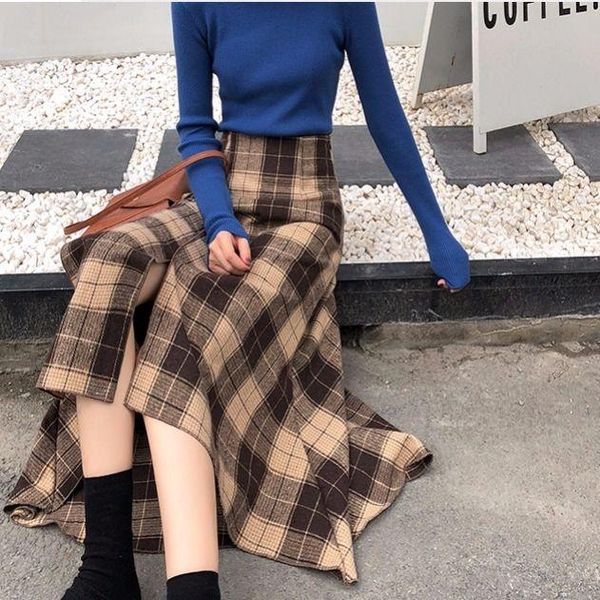 skirts plaid tweed skirt women's spring and autumn middle long retro loose over knee foreign style irregular a-shaped, Black
skirts plaid tweed skirt women's spring and autumn middle long retro loose over knee foreign style irregular a-shaped, Black