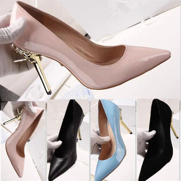 new designer ladies high heels fashion pointed toe patent leather pumps sweet girls party shoes women work wedding dress shoes1723, Black
new designer ladies high heels fashion pointed toe patent leather pumps sweet girls party shoes women work wedding dress shoes1723, Black