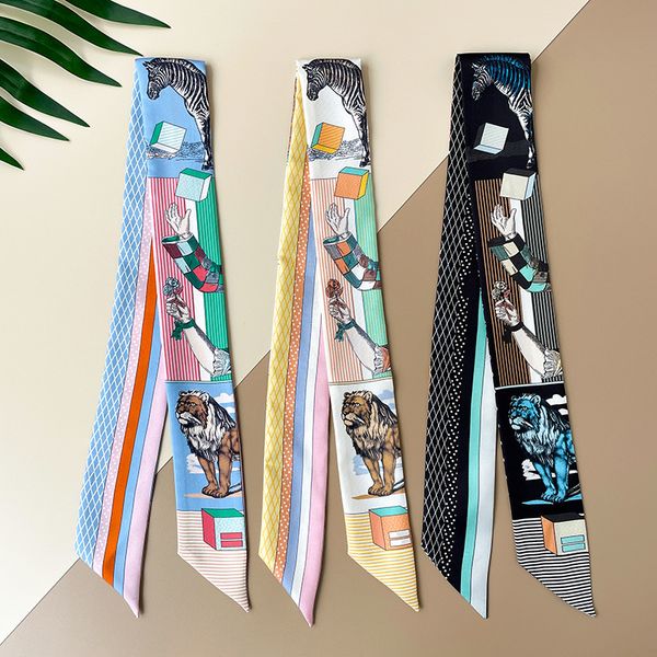new theater h silk scarf twill arm bag handle mulberry silk 18 oblique angle thin strip ribbon aima home, Blue;gray
new theater h silk scarf twill arm bag handle mulberry silk 18 oblique angle thin strip ribbon aima home, Blue;gray