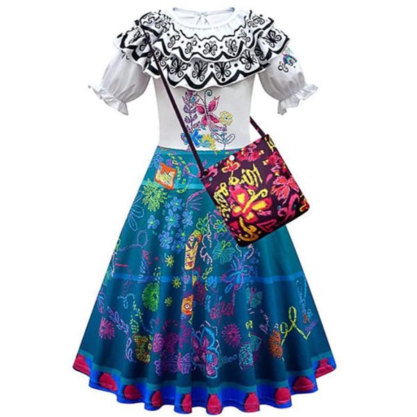 2022 new mirabel encanto dress's for girls mirabels costume princess dress cosplay costume print skirt suit fors child, White;black
2022 new mirabel encanto dress's for girls mirabels costume princess dress cosplay costume print skirt suit fors child, White;black