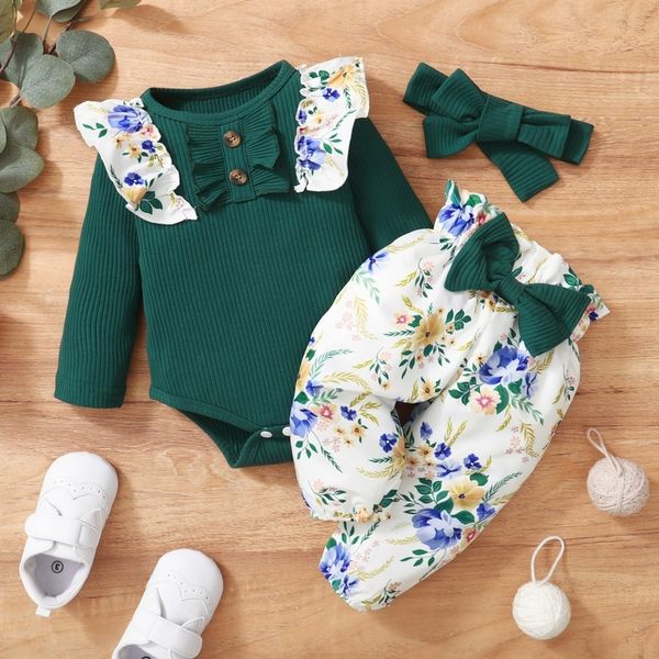 baywell autumn born baby girl 3pcs/set clothing set ruffled sleeve romper floral print pants+headband infant clothes 220315, White
baywell autumn born baby girl 3pcs/set clothing set ruffled sleeve romper floral print pants+headband infant clothes 220315, White