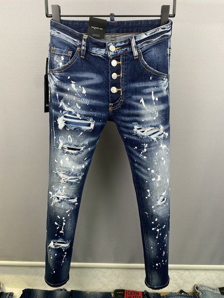 italian fashion european and american men's casual jeans high-end washed hand polished quality optimized 9850, Blue
italian fashion european and american men's casual jeans high-end washed hand polished quality optimized 9850, Blue