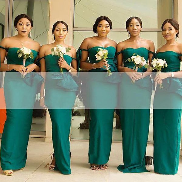 emerald green 2022 off the shoulder bridesmaid dresses sheath peplum waist maid of honor wedding guest gown custom made, White;pink
emerald green 2022 off the shoulder bridesmaid dresses sheath peplum waist maid of honor wedding guest gown custom made, White;pink
