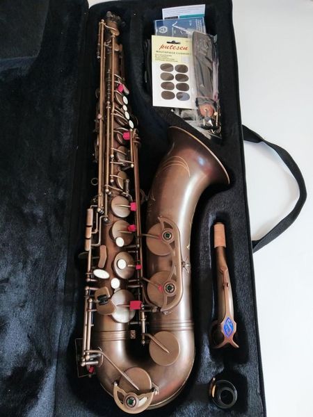 new mark vi saxophone tenor saxophone 95% copy instruments antique copper simulation brass with case
new mark vi saxophone tenor saxophone 95% copy instruments antique copper simulation brass with case