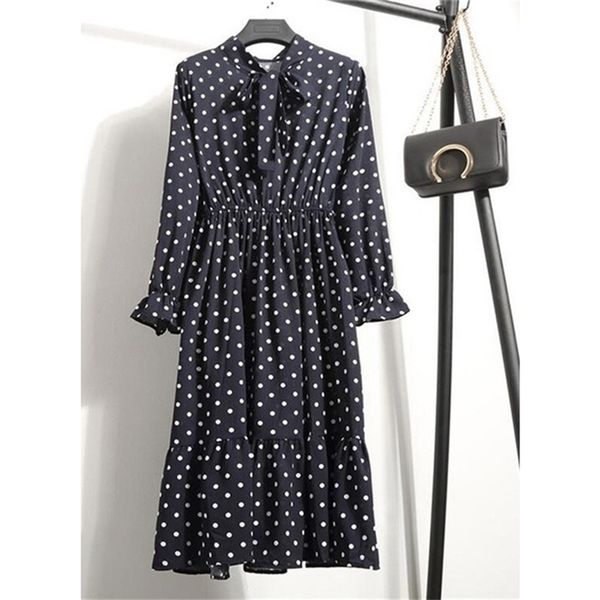 women casual autumn dress korean style vintage floral printed chiffon shirt dress long sleeve bow midi summer dress vestido 220316, Black;gray
women casual autumn dress korean style vintage floral printed chiffon shirt dress long sleeve bow midi summer dress vestido 220316, Black;gray