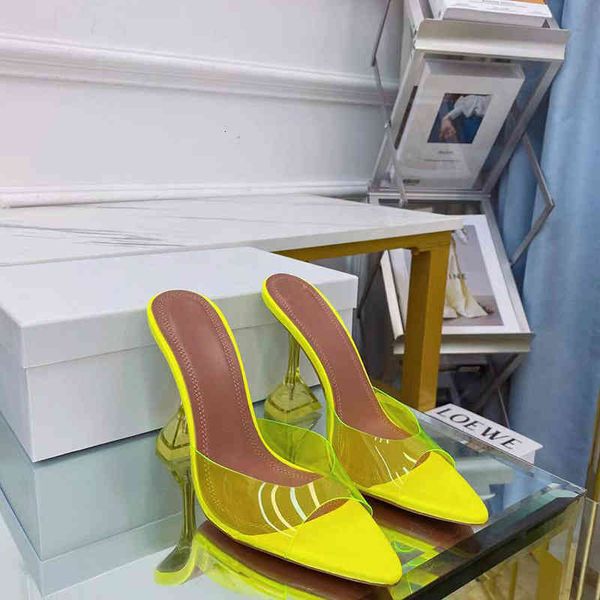 slippers transparent sandals women's summer pvc crystal high heels round head back hollow fashion shoes, Black
slippers transparent sandals women's summer pvc crystal high heels round head back hollow fashion shoes, Black