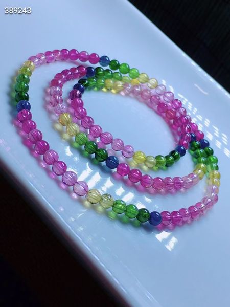 natural colorful tourmaline quartz 3 laps bracelet 4.5mm candy clear round beads women crystal rainbow tourmaline aaaaaa, Silver
natural colorful tourmaline quartz 3 laps bracelet 4.5mm candy clear round beads women crystal rainbow tourmaline aaaaaa, Silver