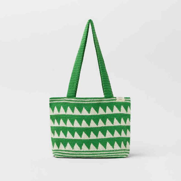 casual knitting women shoulder bags designer croched large tote bag green summer beach lady handbags simple shopper purses 2022 220705
casual knitting women shoulder bags designer croched large tote bag green summer beach lady handbags simple shopper purses 2022 220705