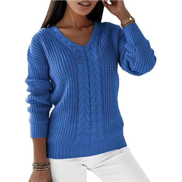 women long sleeve v-neck twist knitted sweater white pink red green black blue 2022 spring casual oversized clothes, White;black
women long sleeve v-neck twist knitted sweater white pink red green black blue 2022 spring casual oversized clothes, White;black