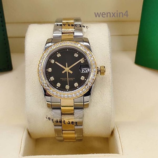 classic women's watch stainless steel precision automatic stainless steel strap waterproof 31mm bezel small drill dial point drill, Slivery;brown
classic women's watch stainless steel precision automatic stainless steel strap waterproof 31mm bezel small drill dial point drill, Slivery;brown