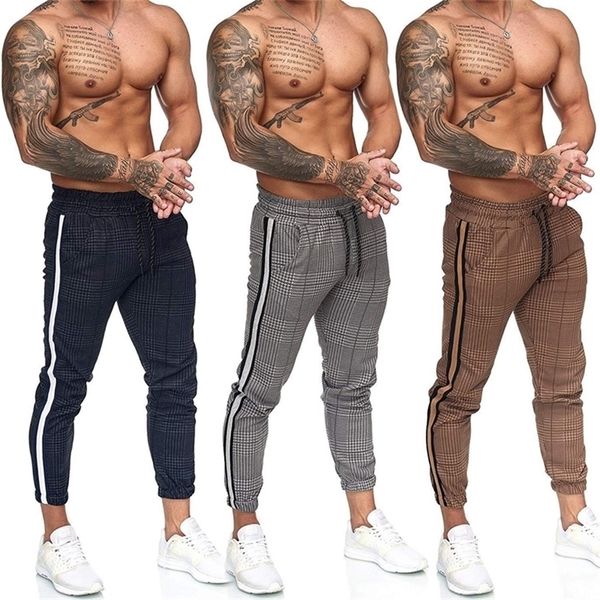 men striped joggers pants brand new houndstooth slim fit sweatpants mens casual anklelength trousers male fashion pants 201118, Black
men striped joggers pants brand new houndstooth slim fit sweatpants mens casual anklelength trousers male fashion pants 201118, Black