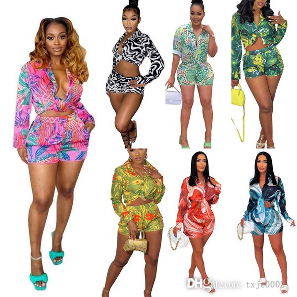 2022 designer womens tracksuits multicolor printed blouses long sleeve shirts shorts 2 pcs sets ladies matching set, Gray
2022 designer womens tracksuits multicolor printed blouses long sleeve shirts shorts 2 pcs sets ladies matching set, Gray