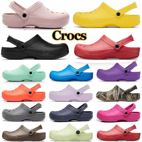 fashio croc slippers classic clog designer sandals men women slides beach waterproof wading shoes outdoors indoor sneakers slip-on garden sh, Black
fashio croc slippers classic clog designer sandals men women slides beach waterproof wading shoes outdoors indoor sneakers slip-on garden sh, Black