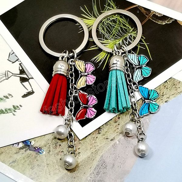 butterfly keychain pearls tassels keychains for women car bag charms accessories keyring key chain holder jewelry, Silver
butterfly keychain pearls tassels keychains for women car bag charms accessories keyring key chain holder jewelry, Silver