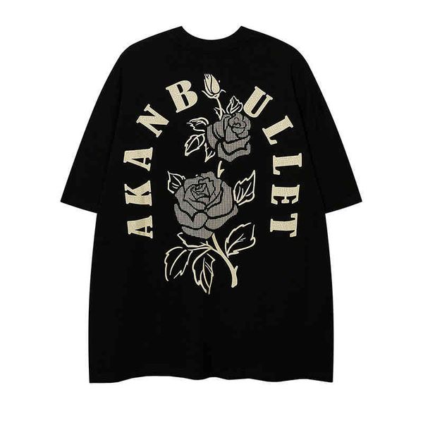 2022 men's spring summer dark t-shirt 31131 short sleeve streetwear women clothes loose tee, White;black
2022 men's spring summer dark t-shirt 31131 short sleeve streetwear women clothes loose tee, White;black