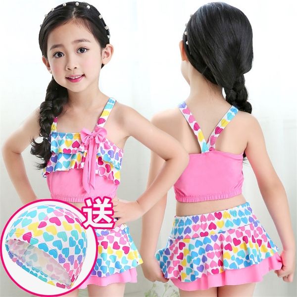 girls two pieces swim suits with cap children swimwear kids bathing swimsuits skirt beach wear maillot de bain femme 220426, Black
girls two pieces swim suits with cap children swimwear kids bathing swimsuits skirt beach wear maillot de bain femme 220426, Black