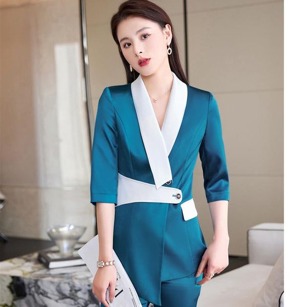 women's suits & blazers blue fashion patchwork blazer women professional temperament half sleeve jacket office ladies work coat, White;black
women's suits & blazers blue fashion patchwork blazer women professional temperament half sleeve jacket office ladies work coat, White;black