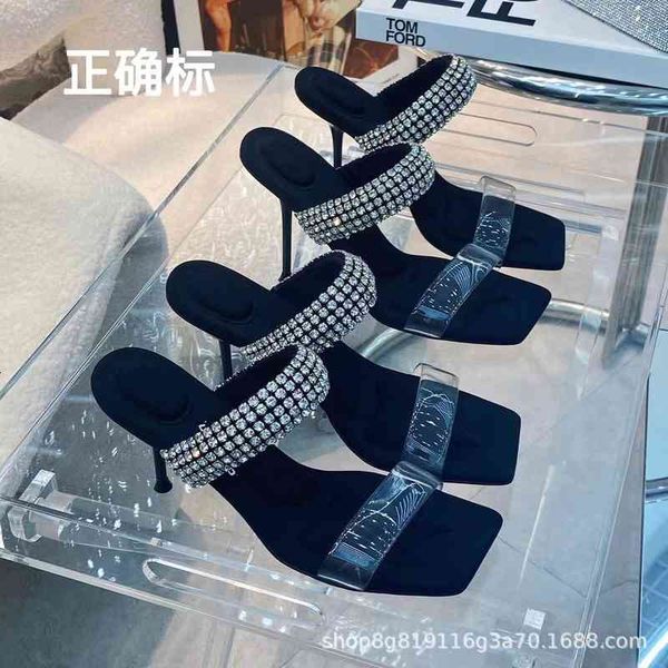 slippers high version aw sandals pvc open toe slippers fashion thin heel square head high heels, Black
slippers high version aw sandals pvc open toe slippers fashion thin heel square head high heels, Black