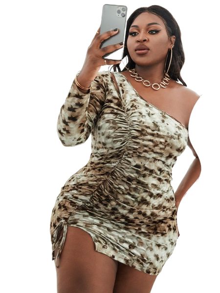 sxy plus one shoulder cut out detail drawstring velvet dress w3ov#, Black 
sxy plus one shoulder cut out detail drawstring velvet dress w3ov#, Black