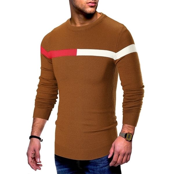 casual mens sweater striped slim fit knittwear autumn male o-neck sweaters pullover men patchwork clothing outwear 201203, White;black
casual mens sweater striped slim fit knittwear autumn male o-neck sweaters pullover men patchwork clothing outwear 201203, White;black
