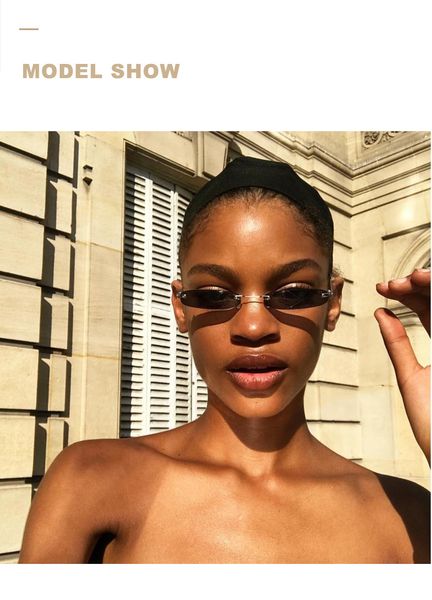 european and american personality mini frameless sunglasses trend ocean sunglasses new, White;black
european and american personality mini frameless sunglasses trend ocean sunglasses new, White;black