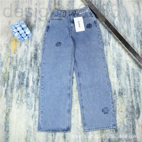 women's jeans designer kimhekim spring and summer rose printed straight washed old wide legged trousers fashion 3cus, Blue
women's jeans designer kimhekim spring and summer rose printed straight washed old wide legged trousers fashion 3cus, Blue