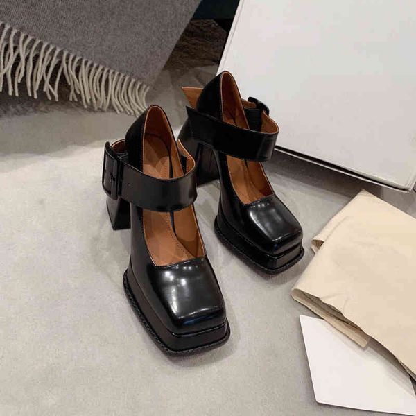 dress shoes high-heeled mary jane shoes women's french herringbone belt thick heel small leather square head fairy buckle single, Black
dress shoes high-heeled mary jane shoes women's french herringbone belt thick heel small leather square head fairy buckle single, Black