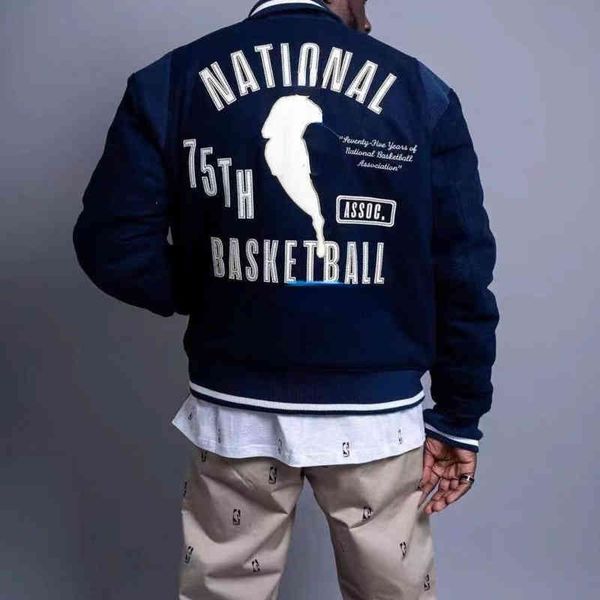 men's baseball jacket double embroidered jacket n b a 75th anniversary limited jacket high-end custom sports brand n, Black;brown
men's baseball jacket double embroidered jacket n b a 75th anniversary limited jacket high-end custom sports brand n, Black;brown