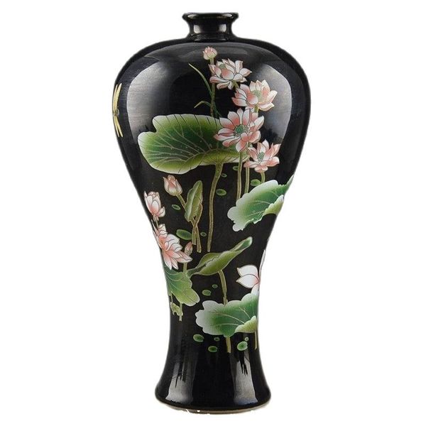 black & elegance porcelain china old hand painting lotus atmosphere big vase, Silver
black & elegance porcelain china old hand painting lotus atmosphere big vase, Silver