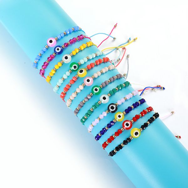 12pc/pack summer candy color evil eye bracelet glass crystal seed bead friendship jewelry charm bracelets lovely women men friendship weave, Golden;silver
12pc/pack summer candy color evil eye bracelet glass crystal seed bead friendship jewelry charm bracelets lovely women men friendship weave, Golden;silver