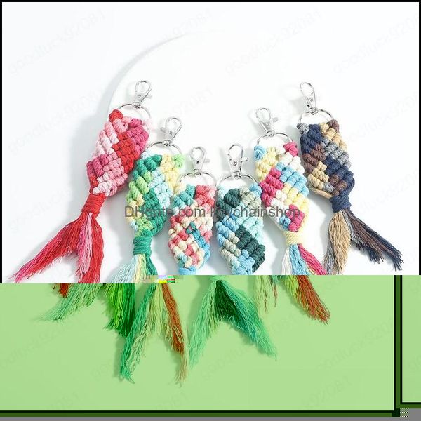 key rings jewelry boho handmade colorf rame keychain for women cotton thread weave mermaid bag accessories bijoux drop delivery 2021 vzwdm, Slivery;golden
key rings jewelry boho handmade colorf rame keychain for women cotton thread weave mermaid bag accessories bijoux drop delivery 2021 vzwdm, Slivery;golden