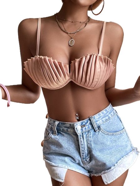 plicated detail crop cami d9eg#, White
plicated detail crop cami d9eg#, White