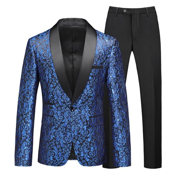 blue mens 2 piece suit shawl lapel tuxedo slim fit floral vintage groomsmen wedding prom suit, Black;gray
blue mens 2 piece suit shawl lapel tuxedo slim fit floral vintage groomsmen wedding prom suit, Black;gray