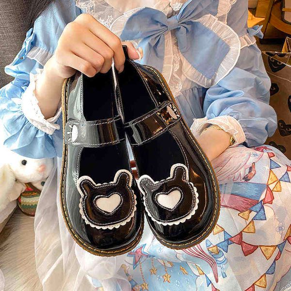 dress shoes kawaii lolita lovely bear patchwork zapatillas mujer girls mary janes pu japanese style student footwear sweet woman 220516, Black
dress shoes kawaii lolita lovely bear patchwork zapatillas mujer girls mary janes pu japanese style student footwear sweet woman 220516, Black