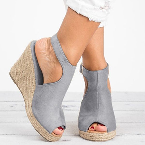 ladies sandals designer wedge buckle summer suede platform slippers new fashion casual wedge shoes multicolor size 35-43 07, Black
ladies sandals designer wedge buckle summer suede platform slippers new fashion casual wedge shoes multicolor size 35-43 07, Black