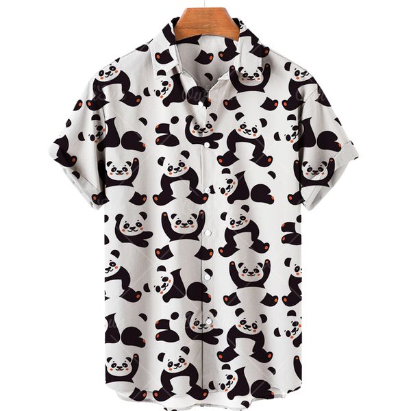fashion hawaiian men s shirt casual color print beach panda short sleeve plus size 5xl hombre 220606, White;black
fashion hawaiian men s shirt casual color print beach panda short sleeve plus size 5xl hombre 220606, White;black