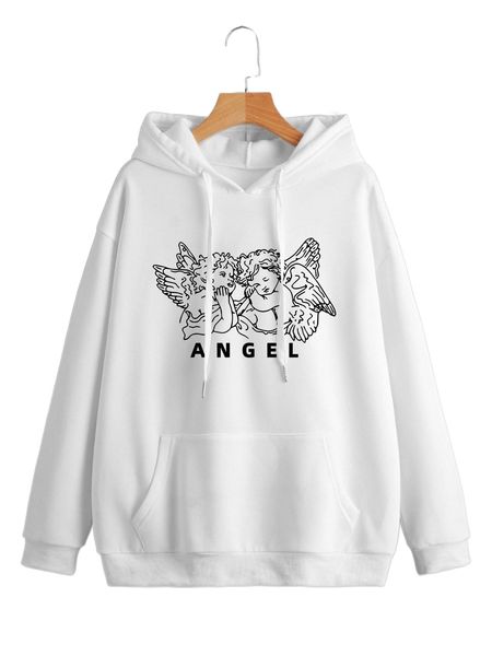 angel & letter graphic kangaroo pocket drop shoulder drawstring thermal hoodie u9wq#, Black
angel & letter graphic kangaroo pocket drop shoulder drawstring thermal hoodie u9wq#, Black