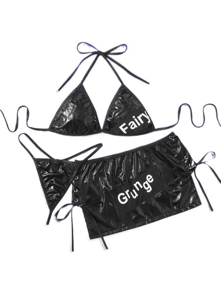 romwe cyber luvr 3pack letter triangle halter lingerie set & skirt b9n1#, Black;red
romwe cyber luvr 3pack letter triangle halter lingerie set & skirt b9n1#, Black;red